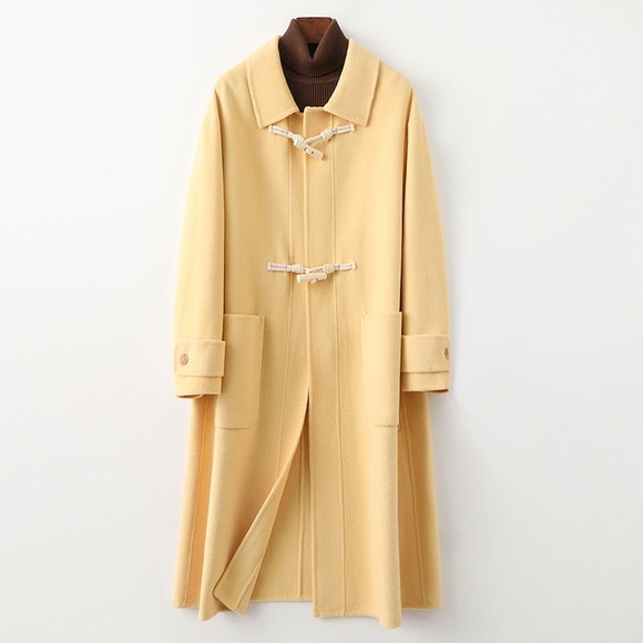 Jackets & Blazers - 100% Wool Coat, Yellow Wool Trench Coat✨